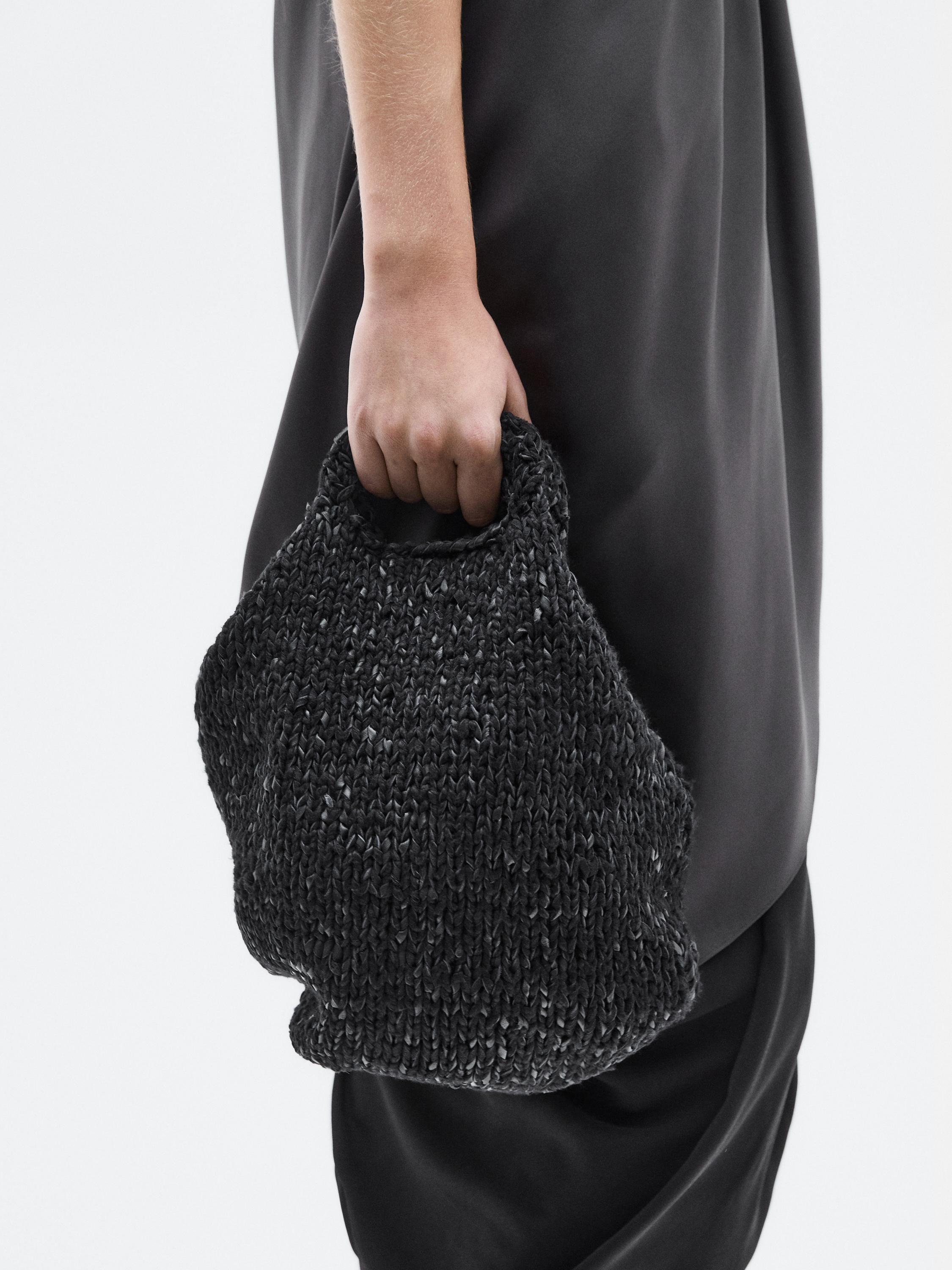 Sac moyen maille cuir crochet - LIMITED